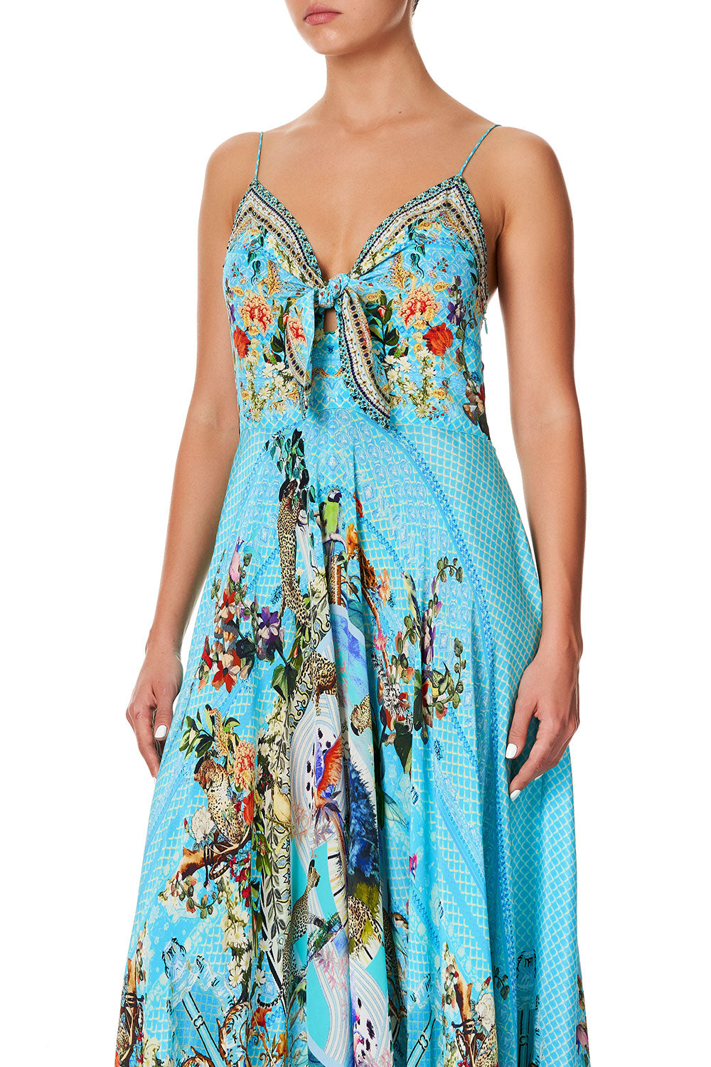 LONG DRESS WITH TIE FRONT GIRL FROM ST TROPEZ