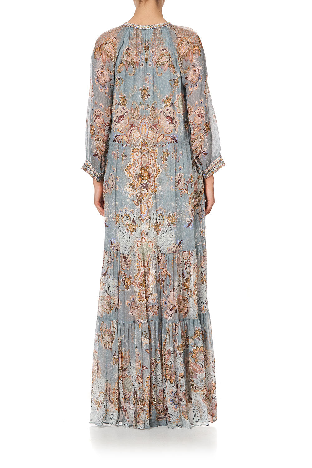 LONG GATHERED PANEL DRESS LE PALAIS DU ZAHIR