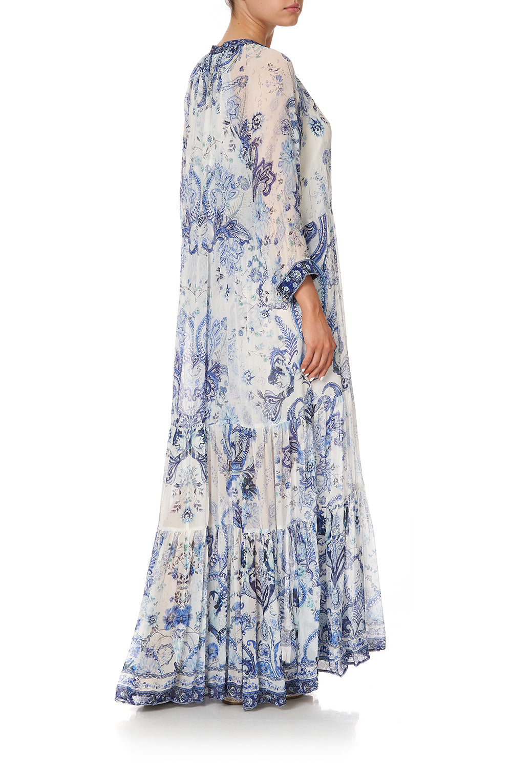 LONG GATHERED PANEL DRESS TALKING ABOUT A REVOLUTION