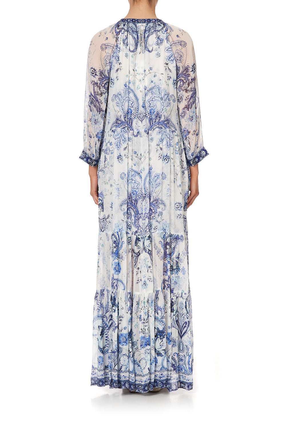 LONG GATHERED PANEL DRESS TALKING ABOUT A REVOLUTION