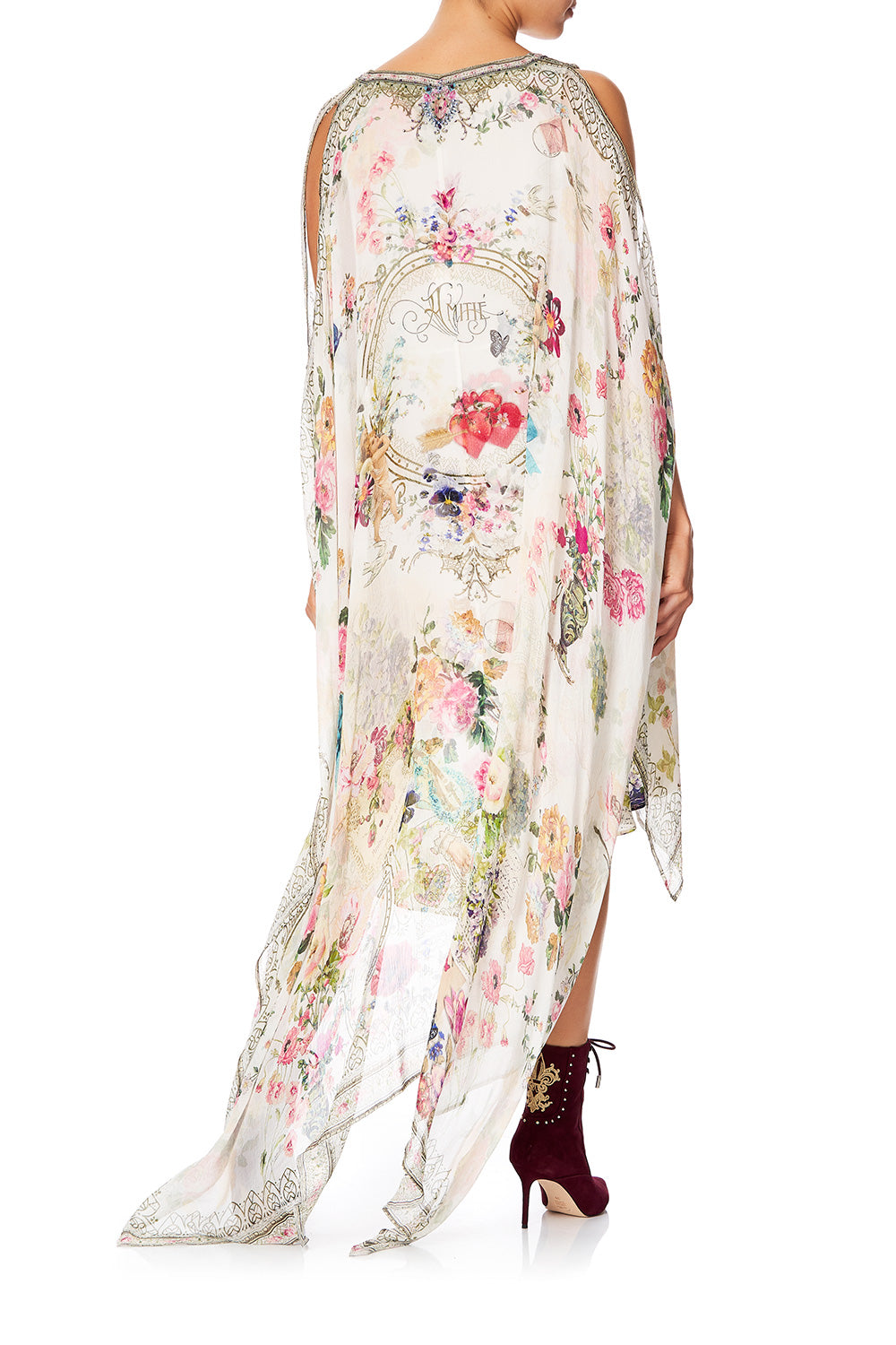 CAMILLA LONG SHEER OVERLAY DRESS JARDIN POSTCARDS