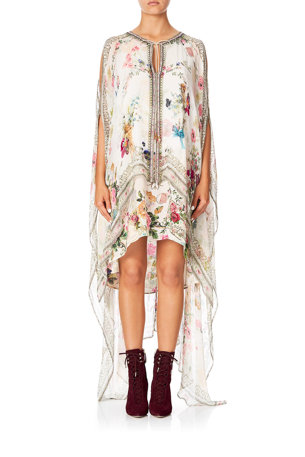 CAMILLA LONG SHEER OVERLAY DRESS JARDIN POSTCARDS