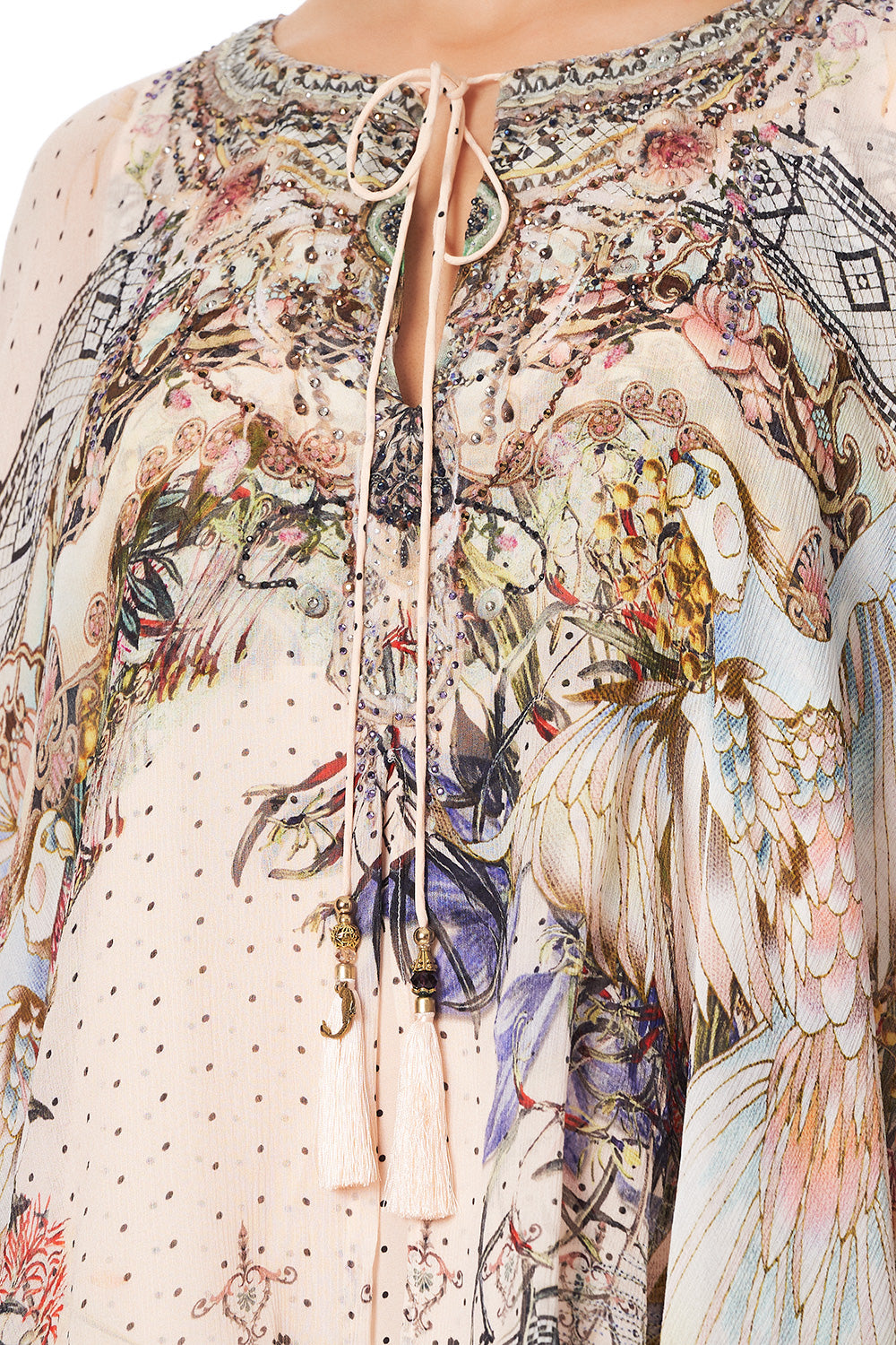 LONG SHEER OVERLAY DRESS KINDRED SKIES