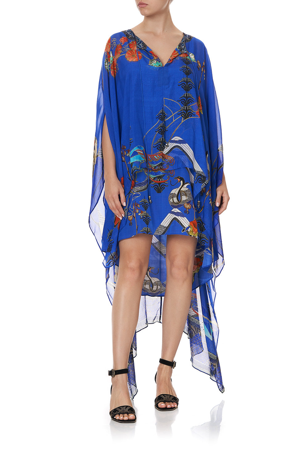 LONG SHEER OVERLAY DRESS TREE OF LIFE