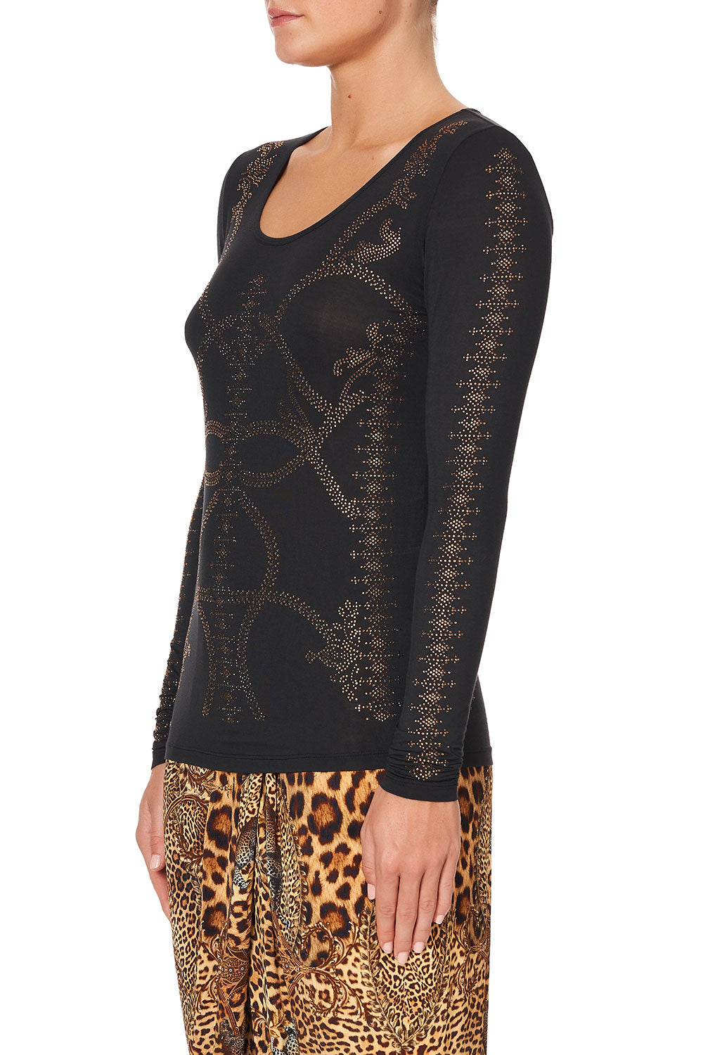 LONG SLEEVE FITTED TOP LADY LODGE