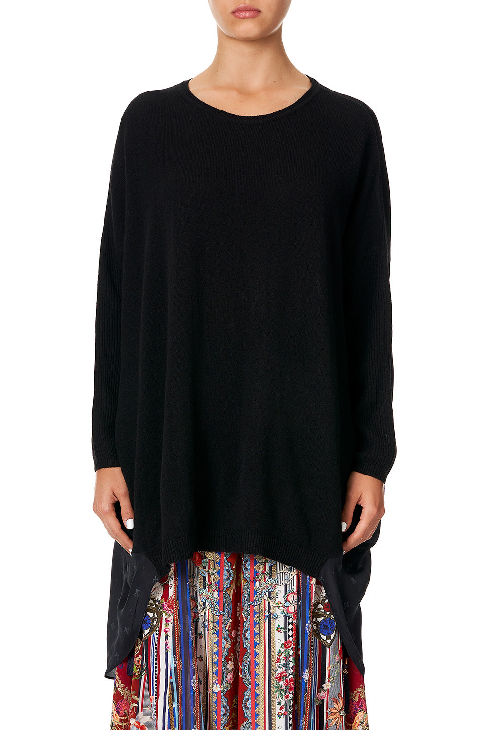 CAMILLA LONG SLEEVE JUMPER WITH PRINT BACK COSTUME PARTY