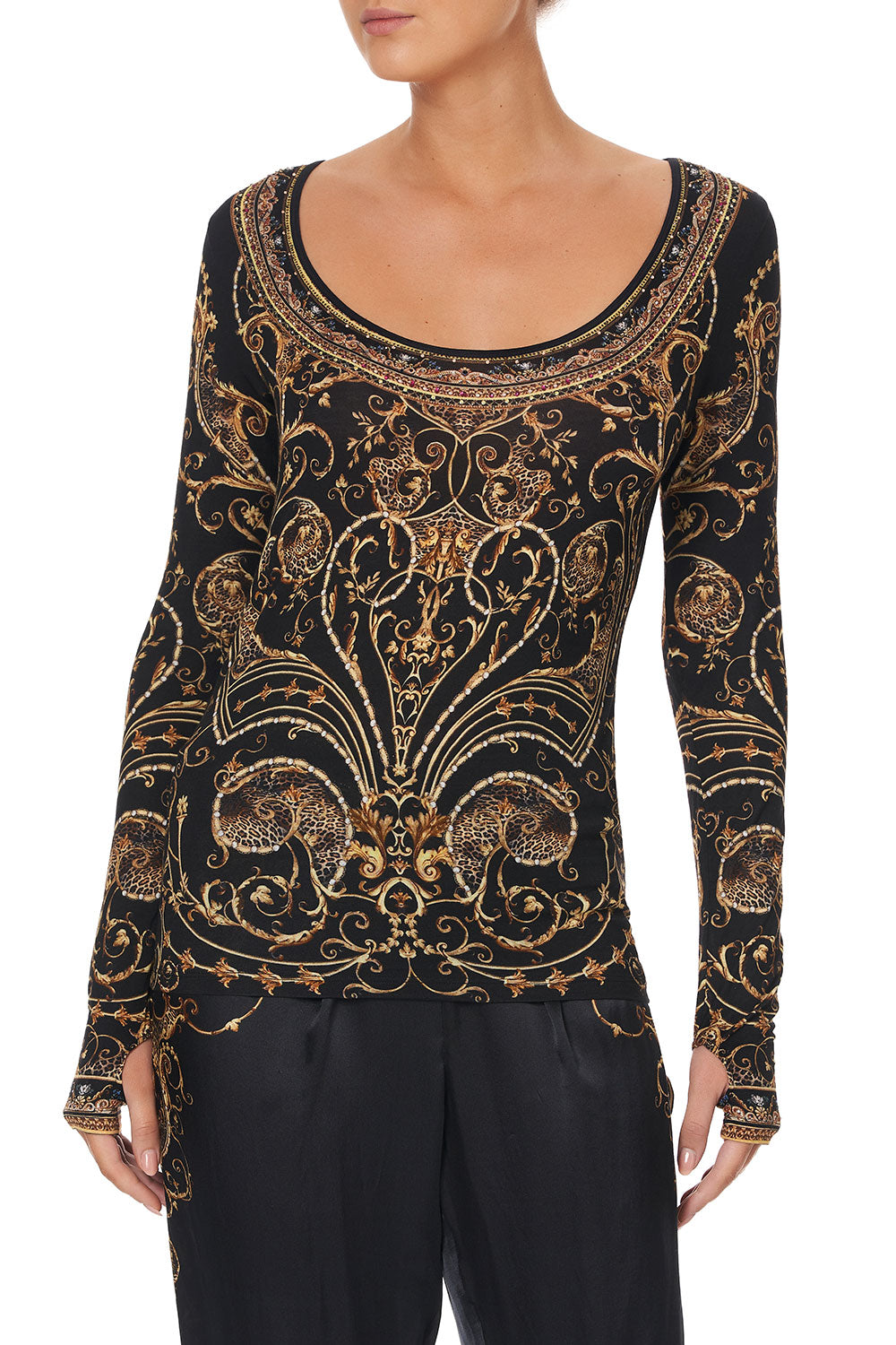 LONG SLEEVE TOP WITH THUMBHOLE STUDIO 54