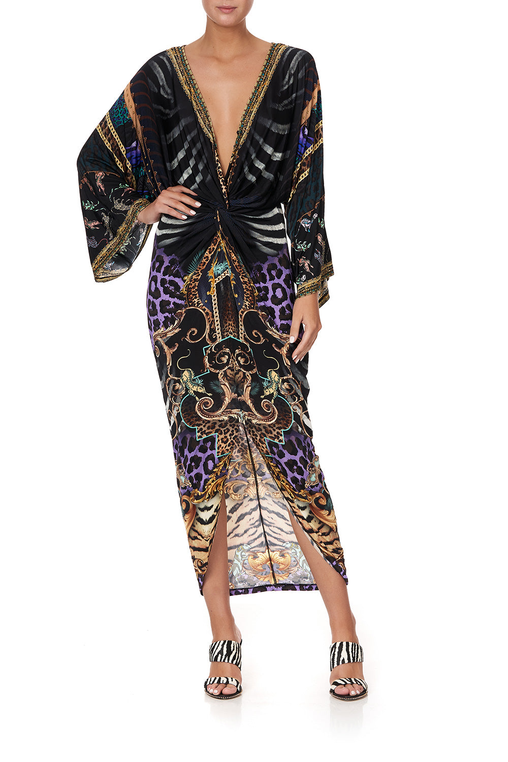 LONG SPLIT FRONT TWIST DRESS SHES GOT GRACE