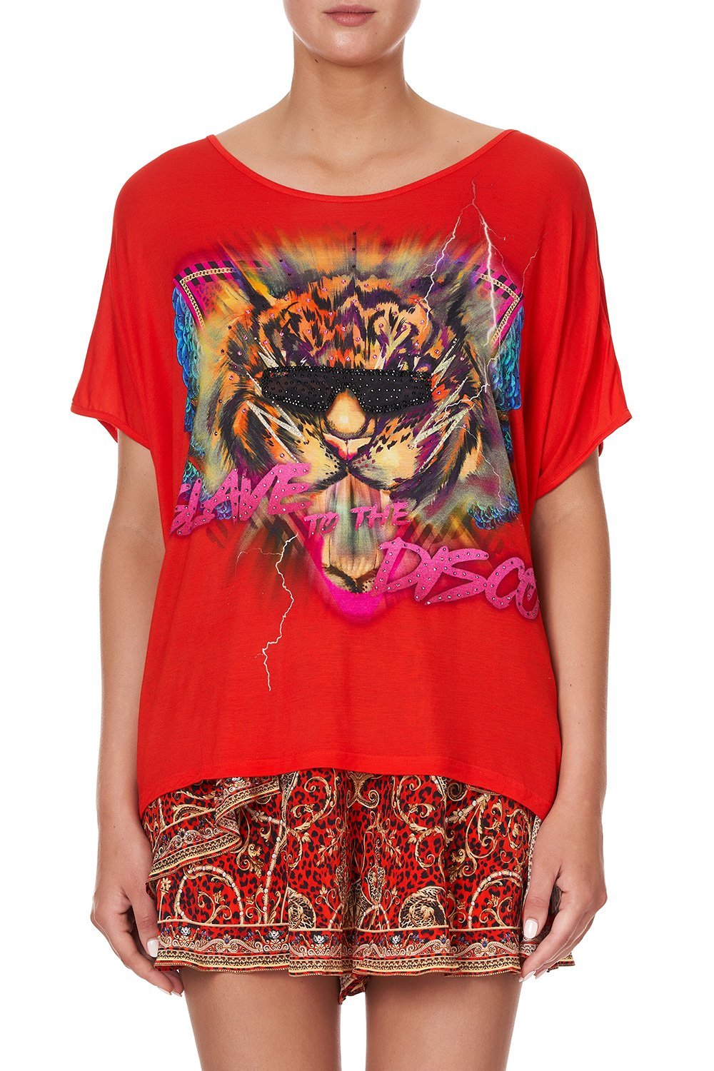 LOOSE FIT ROUND NECK TEE SLAVE TO THE RHYTHM