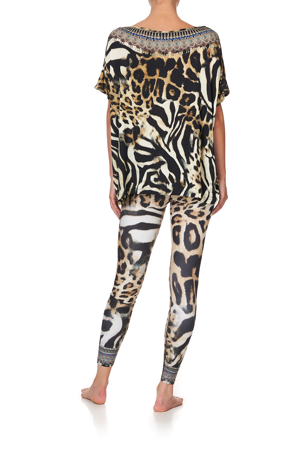 LOOSE FIT ROUND NECK TEE FELINE