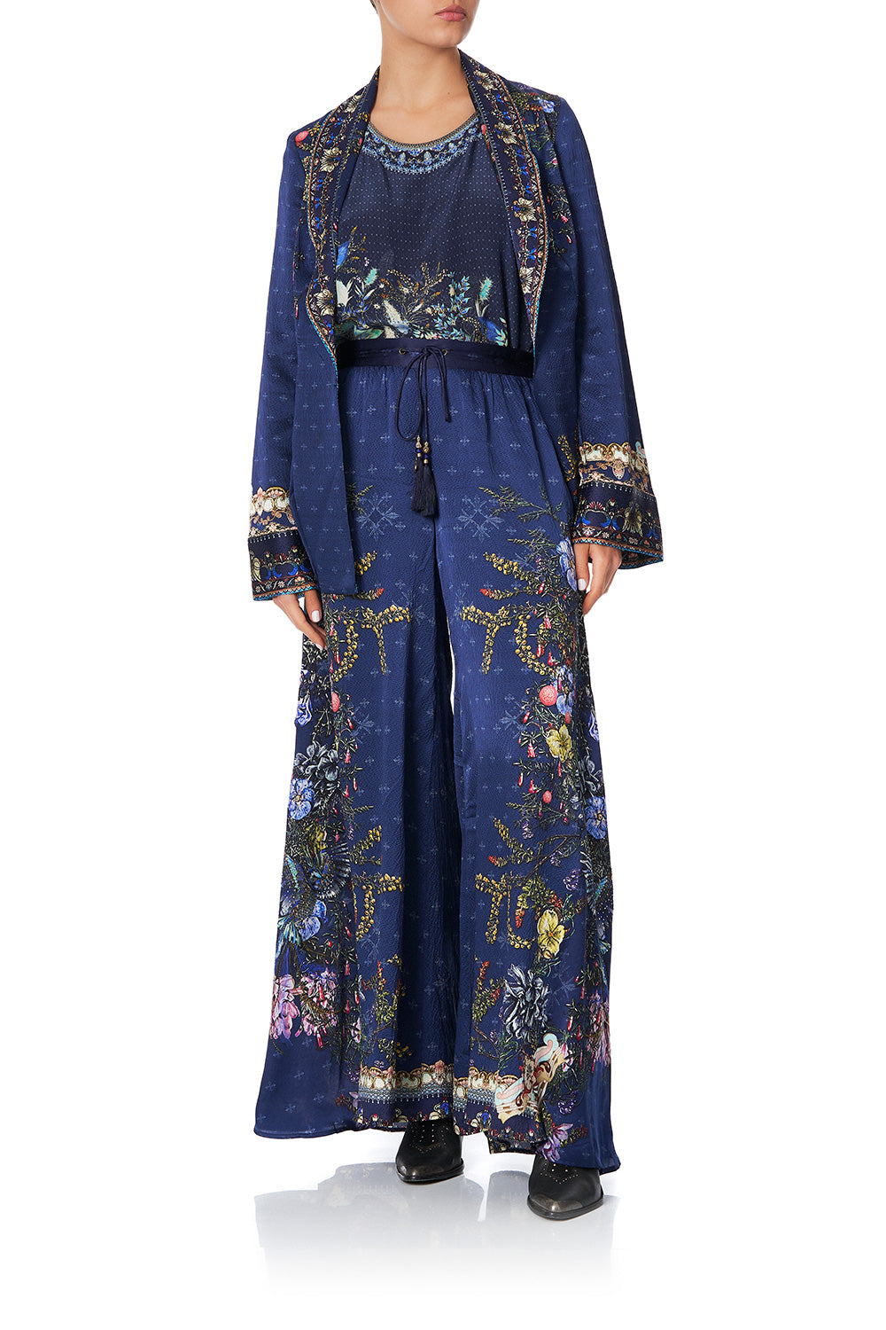 LOOSE JACKET WITH GODETS SOUTHERN TWILIGHT