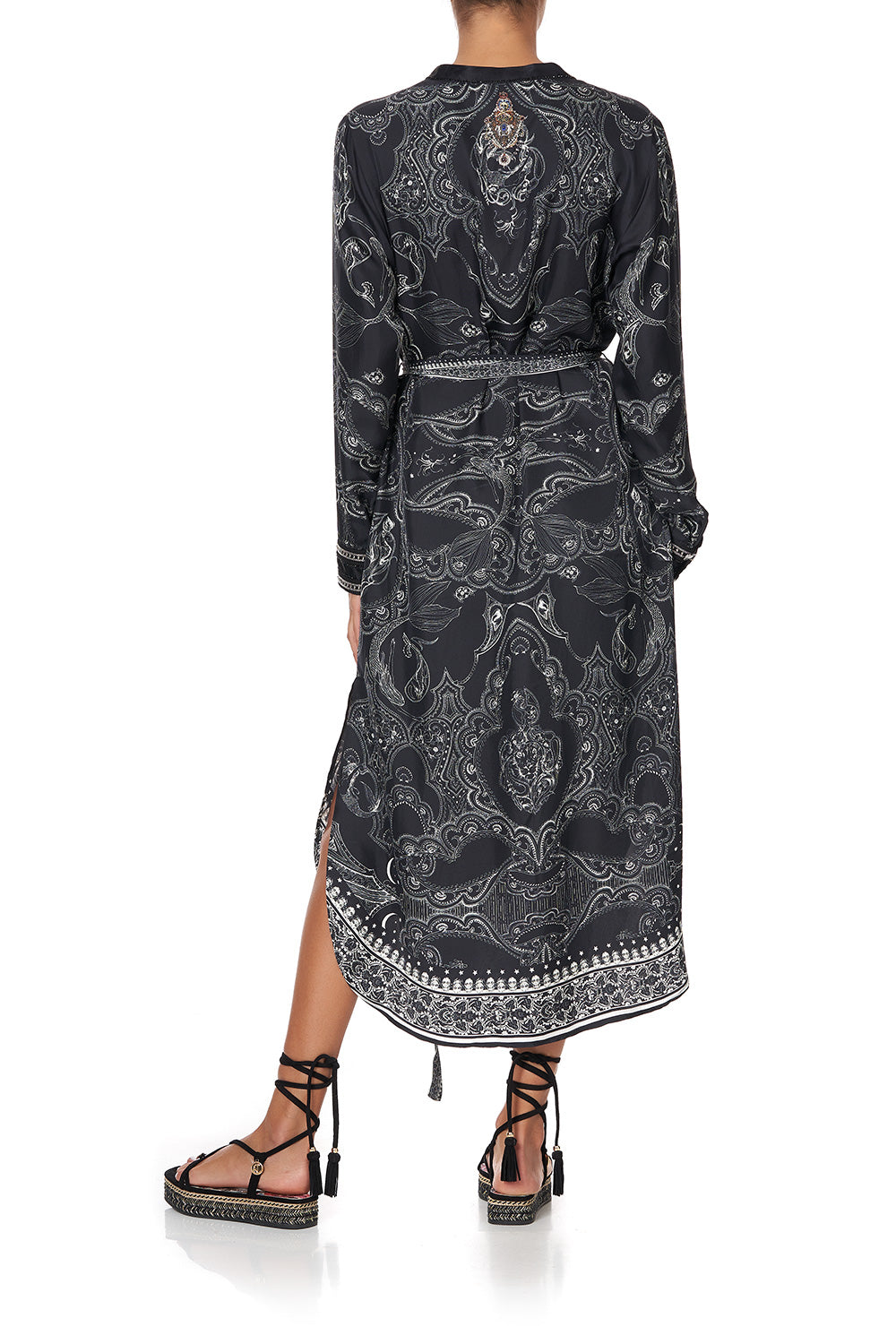 MID LENGTH SHIRT DRESS MIDNIGHT PEARL