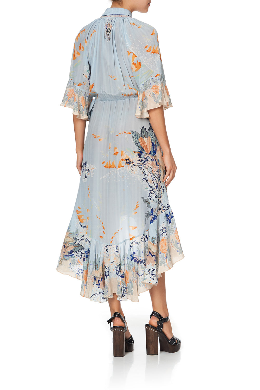 MIDI WRAP DRESS WITH RAGLAN SLEEVE FRASER FANTASIA