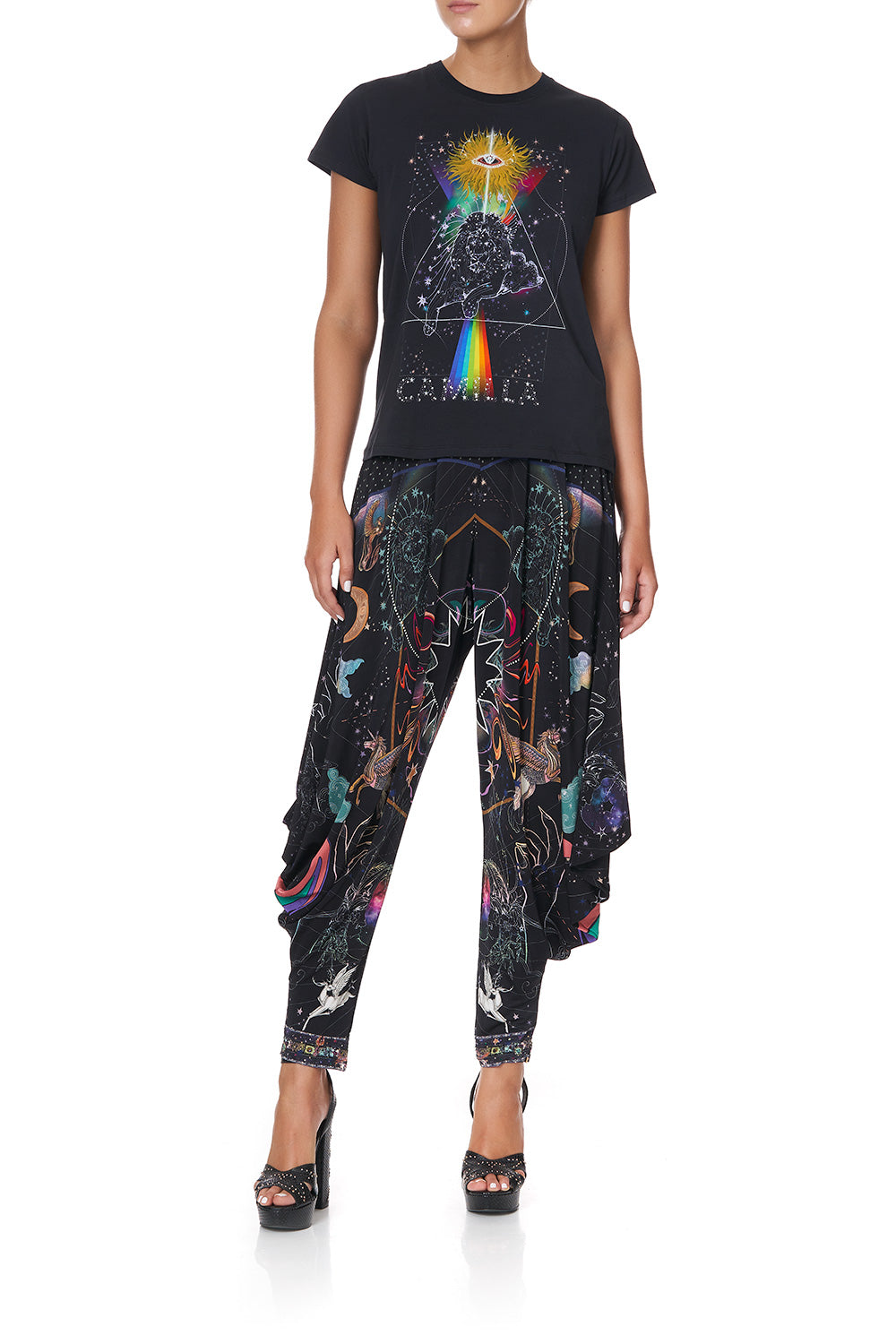 SLIM FIT ROUND NECK T-SHIRT MIDNIGHT MOON HOUSE