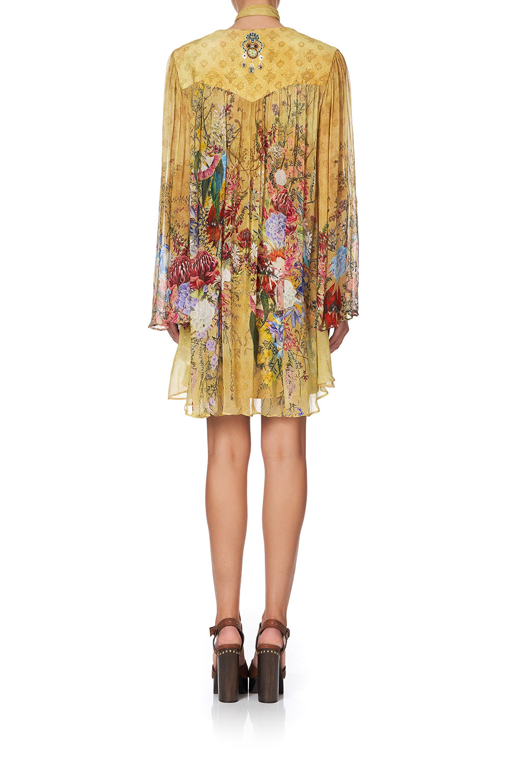 SHORT DRESS WITH YOKE AMONG THE GUMTREES