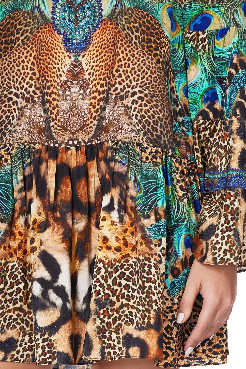 OFF SHOULDER DRESS WITH SMOCKING MOTHER XANADU