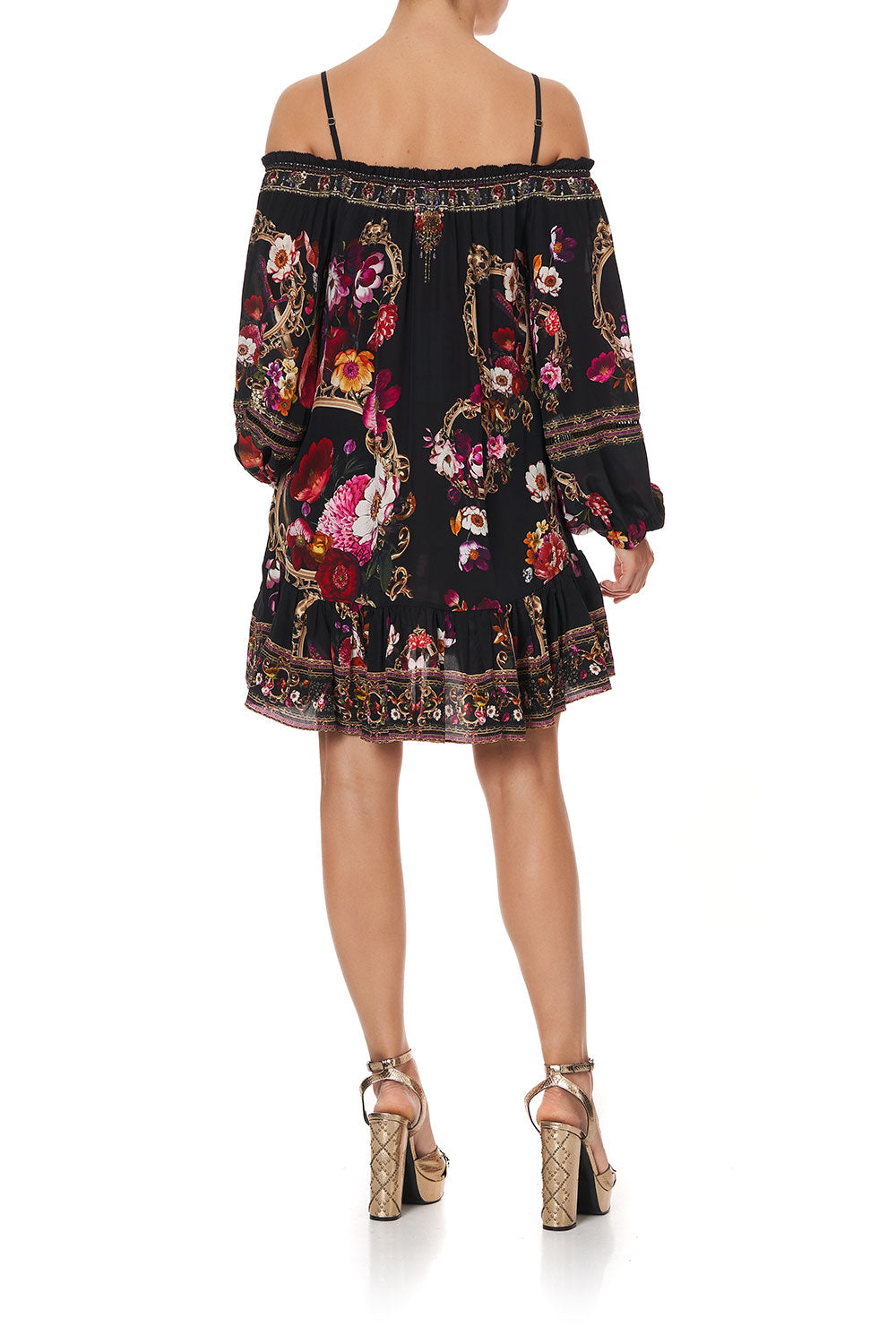 OFF SHOULDER DRESS WITH STRAPS MIRROR MIRROR