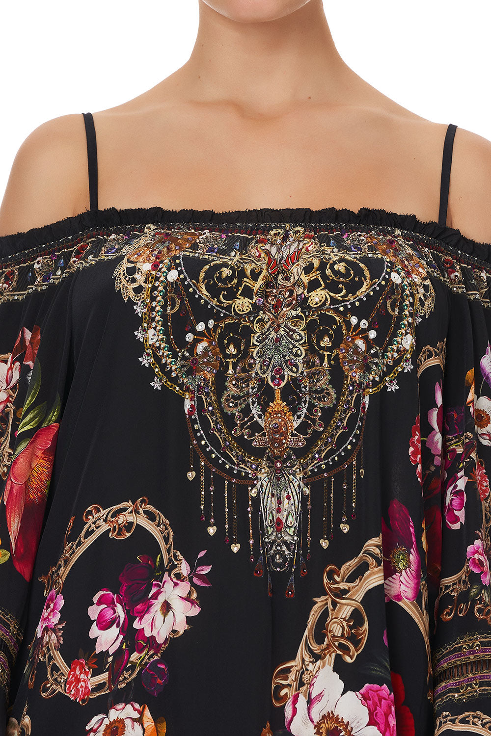 OFF SHOULDER DRESS WITH STRAPS MIRROR MIRROR