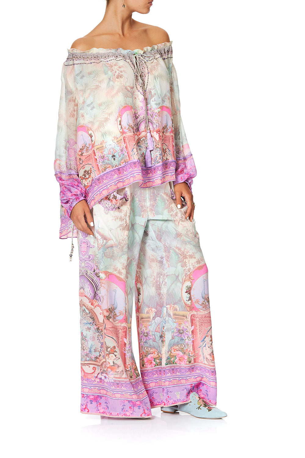 CAMILLA OFF THE SHOULDER BLOUSE ELECTRON LIBRE