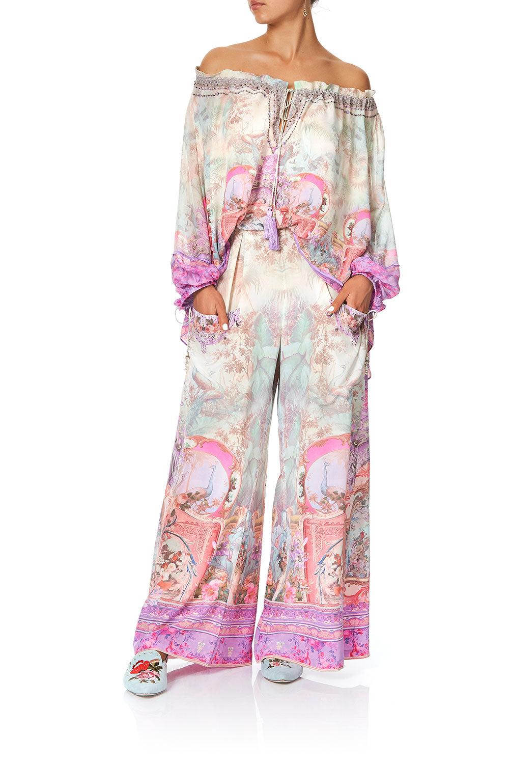 CAMILLA OFF THE SHOULDER BLOUSE ELECTRON LIBRE