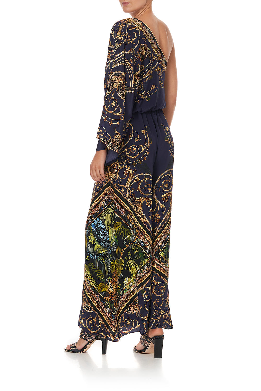 ONE SHOULDER FLARED JUMPSUIT SEVEN DAY WEEKEND