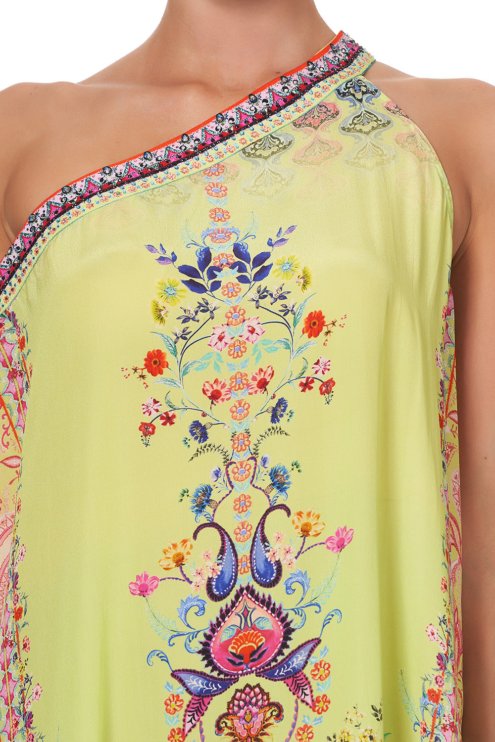 ONE SHOULDER KAFTAN WITH NECKBAND PEACE MOVEMENT