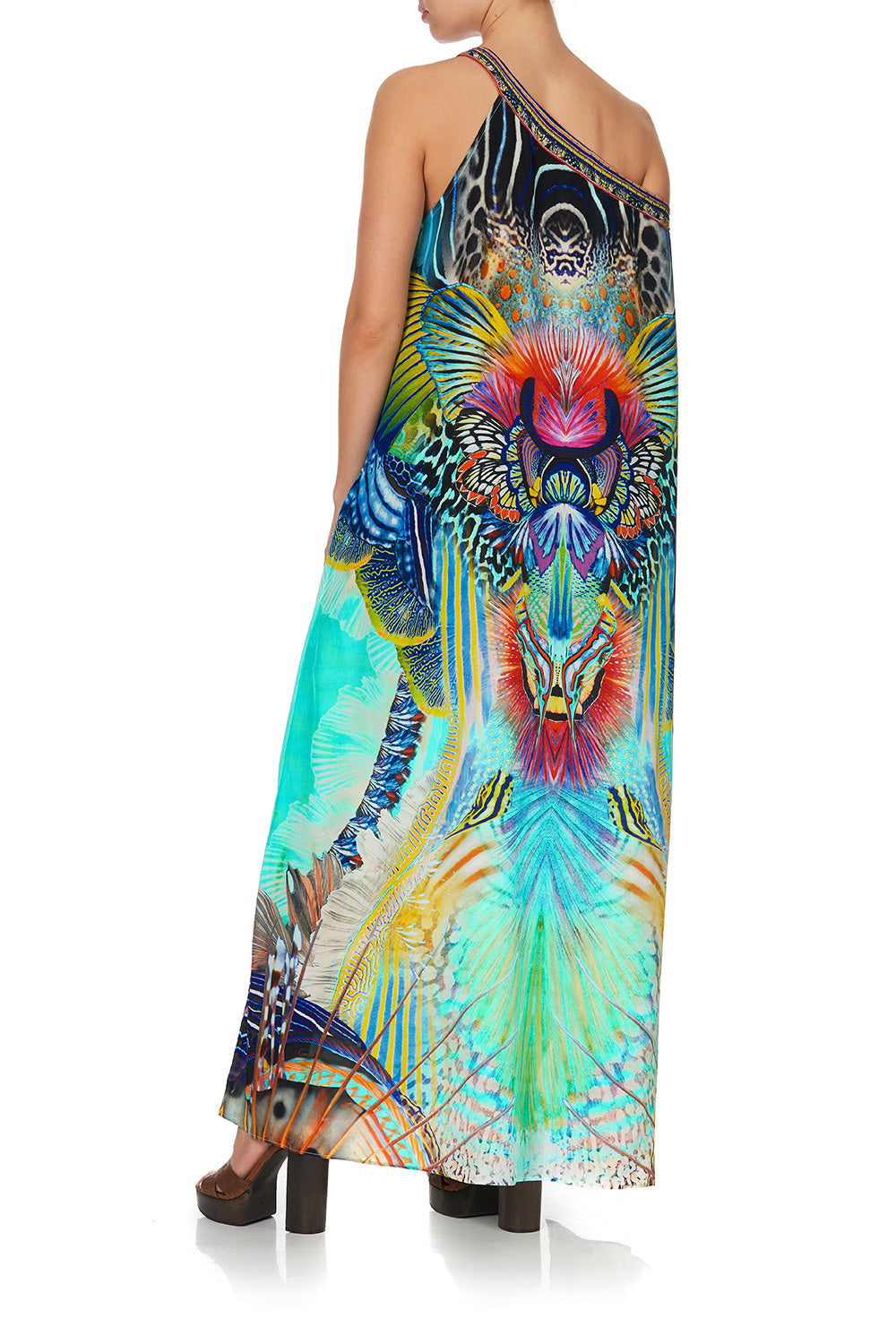 ONE SHOULDER KAFTAN WITH NECKBAND REEF WARRIOR