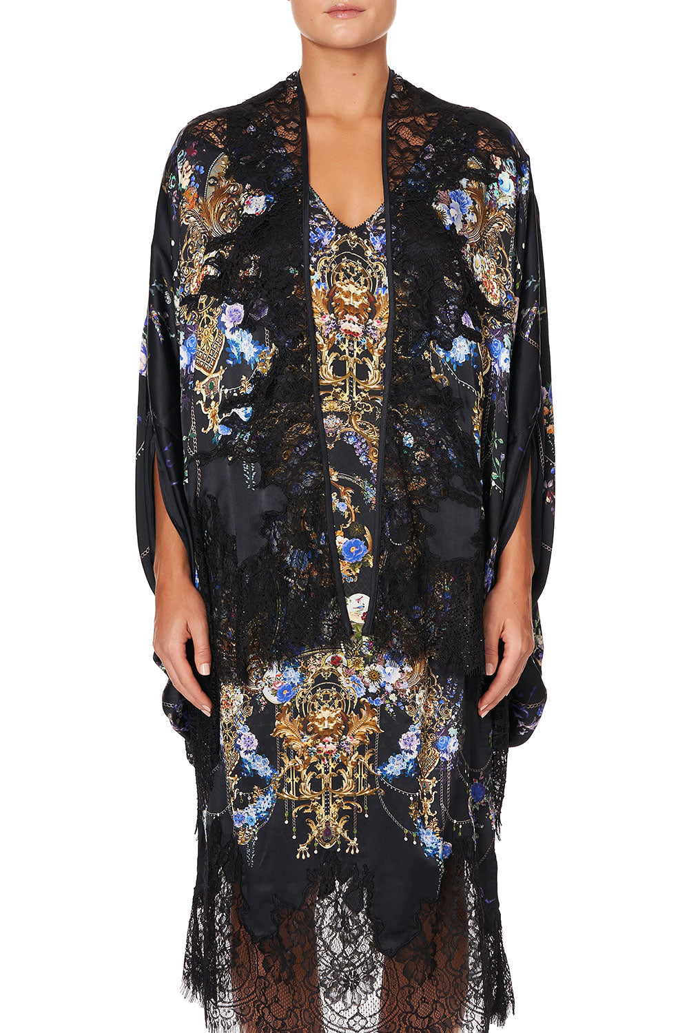 OPEN FRONT CAPE WITH LACE PALACE PLAYHOUSE