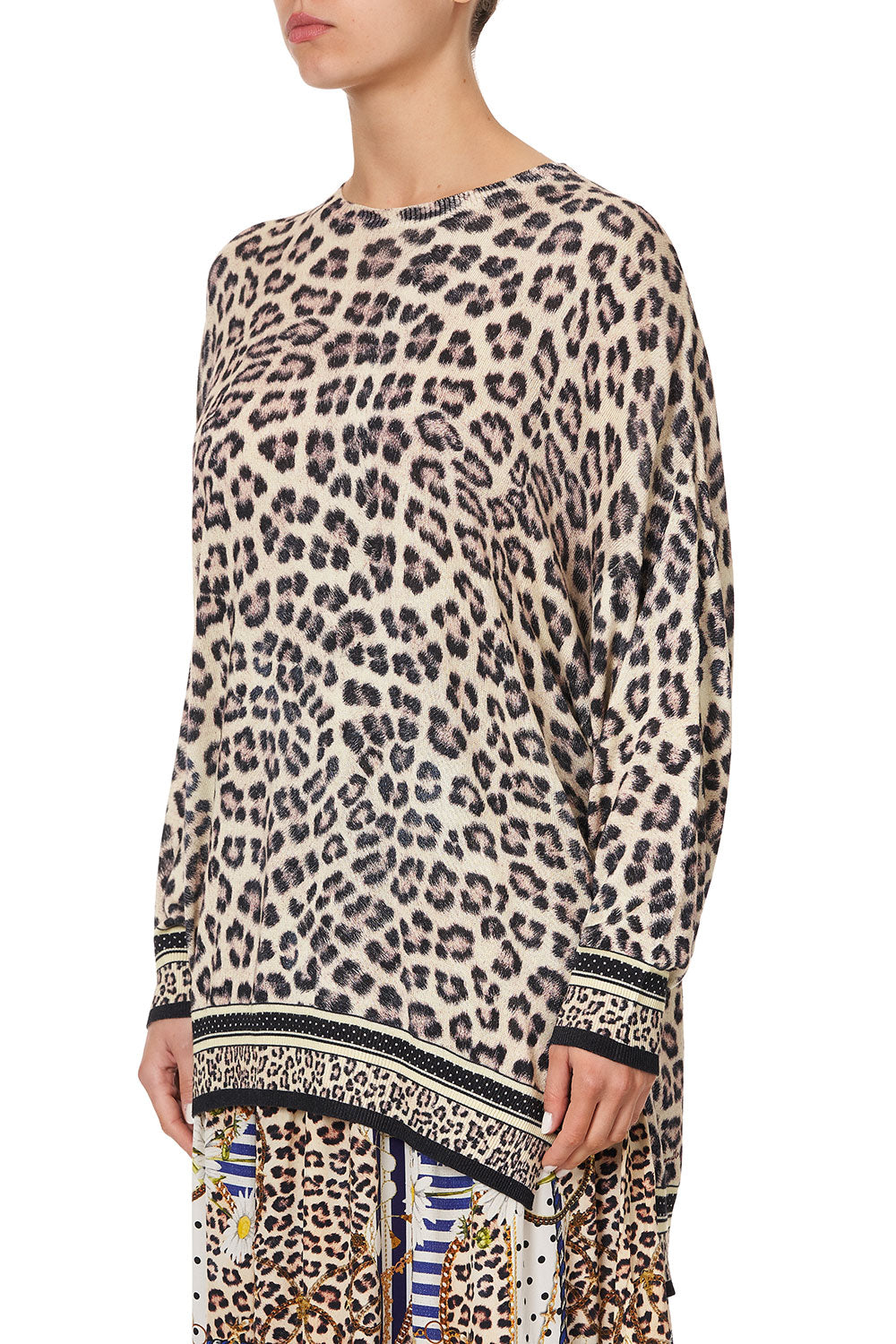 OVERSIZED DROP SHOULDER SIDE SPLIT JUMPER SEX KITTEN