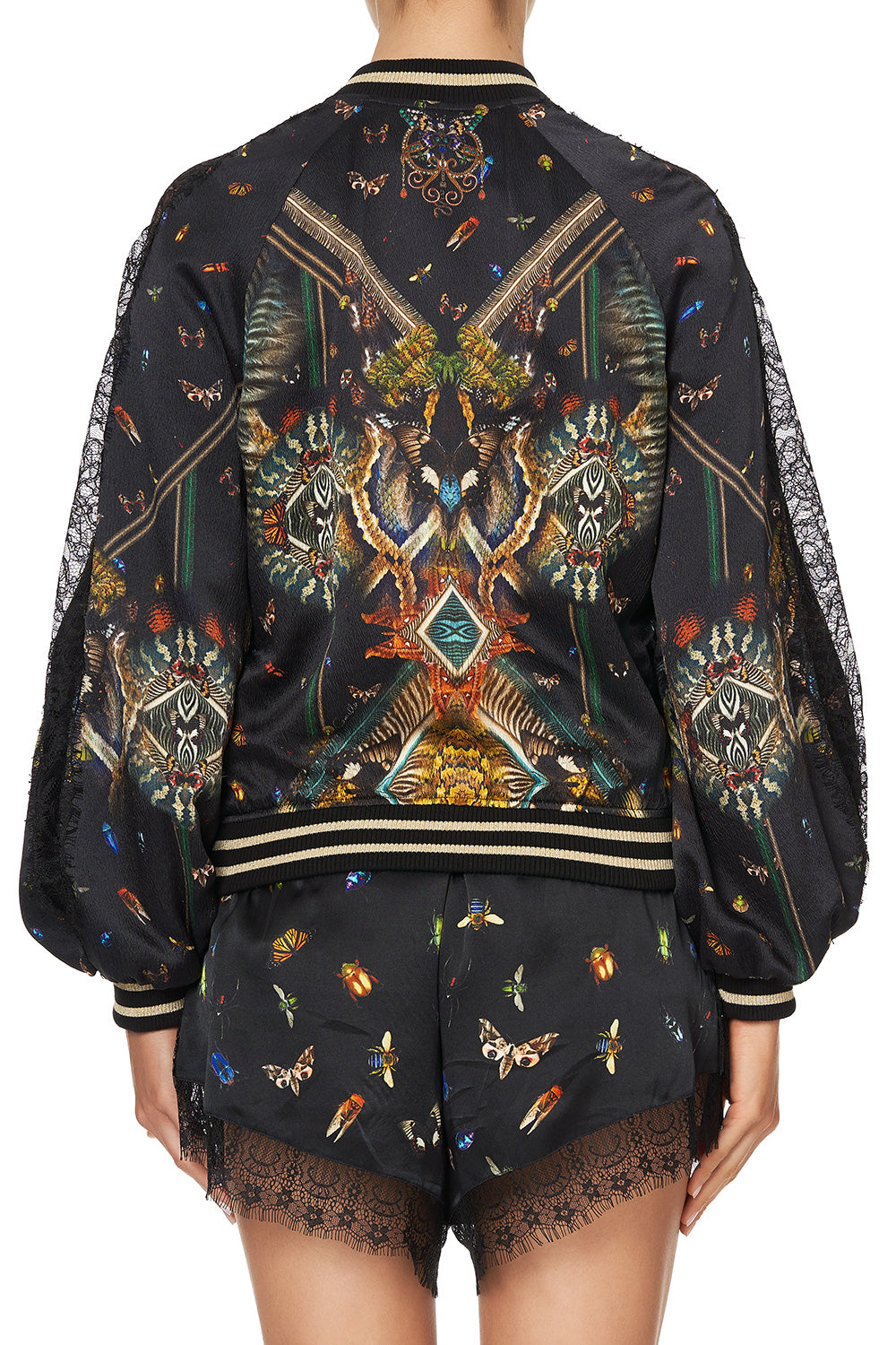 PANELLED SLEEVE BLOUSON BOMBER MATERNAL INSTINCT