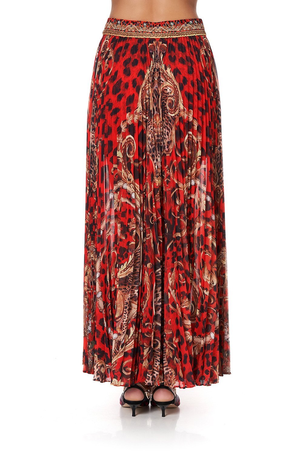 PLEATED FULL HEM SKIRT SLAVE TO THE RHYTHM