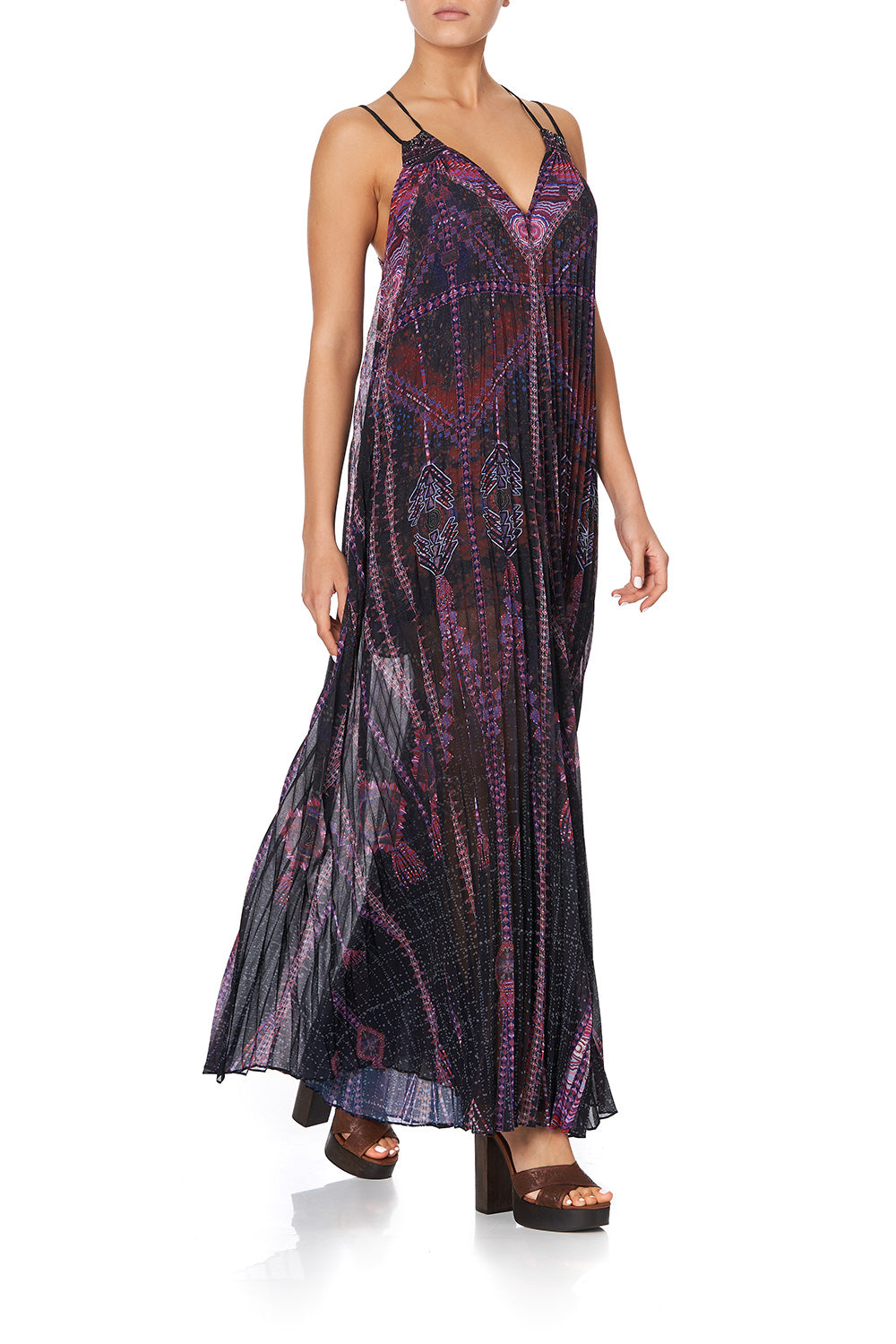 PLEATED JUMPSUIT WITH YOKE MINA MINA