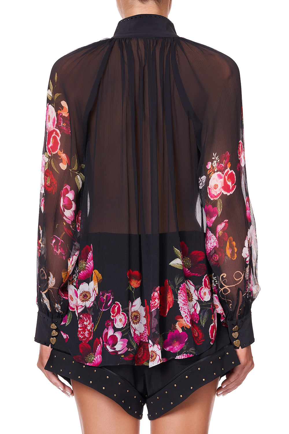 RAGLAN BUTTON UP SHIRT MIRROR MIRROR