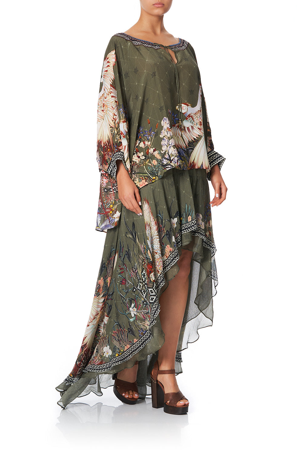 RAGLAN SLEEVE BLOUSE WITH CUFF WATCHFUL WINGS