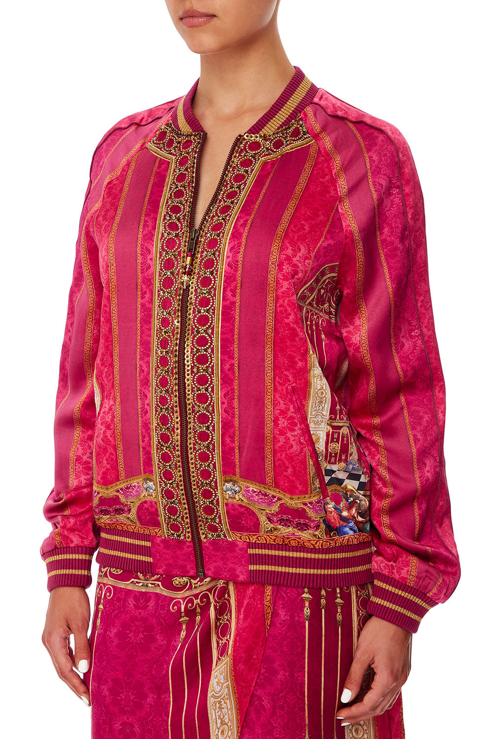 CAMILLA RAGLAN SLEEVE BOMBER JACKET LOUNGE HOUR