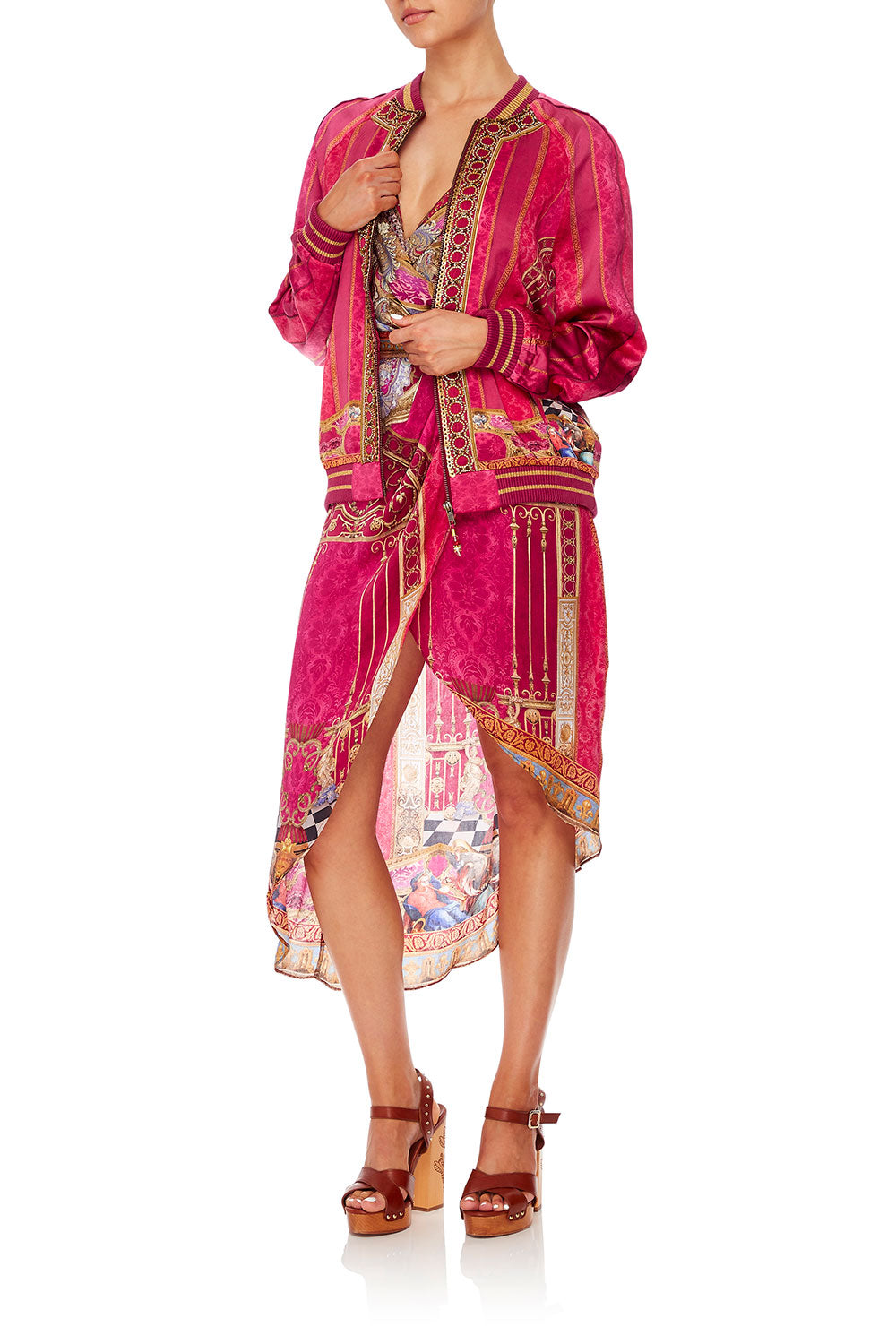 CAMILLA RAGLAN SLEEVE BOMBER JACKET LOUNGE HOUR