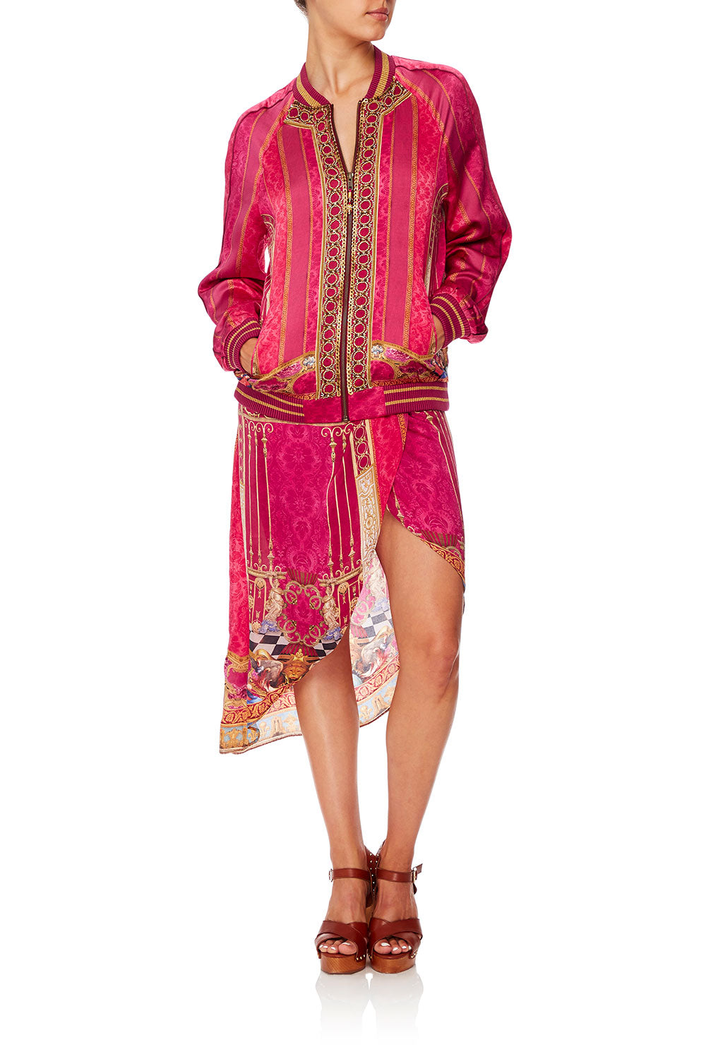 CAMILLA RAGLAN SLEEVE BOMBER JACKET LOUNGE HOUR