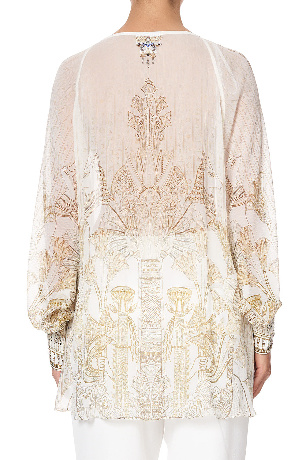 RAGLAN SLEEVE BUTTON UP TOP THE QUEENS CHAMBER