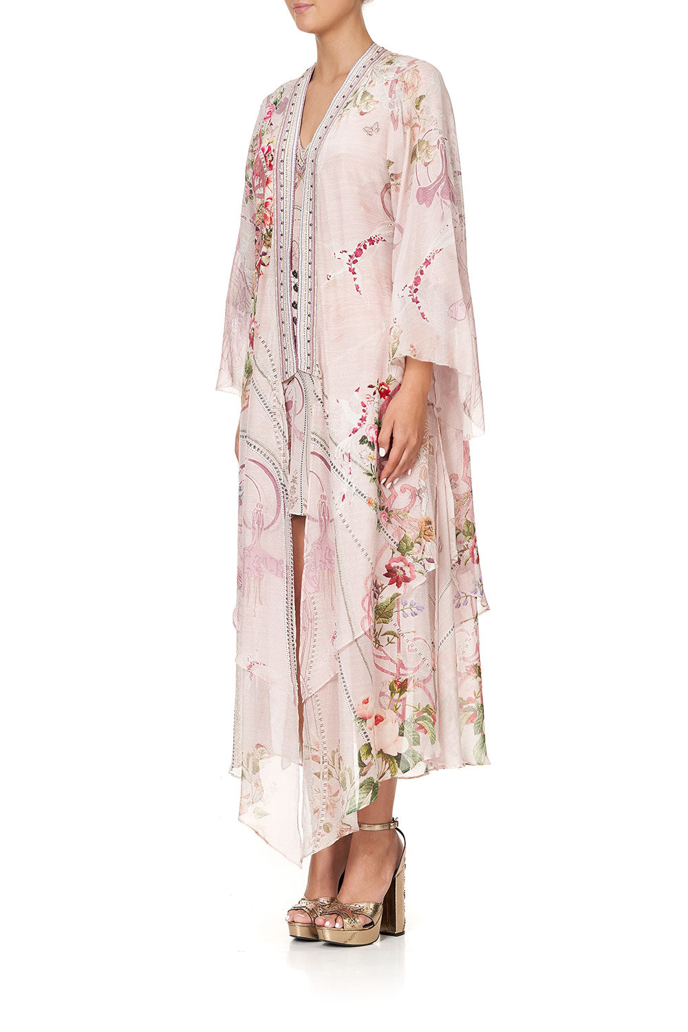 ROBE WITH DOUBLE LAYERED HEM ISTENANYA