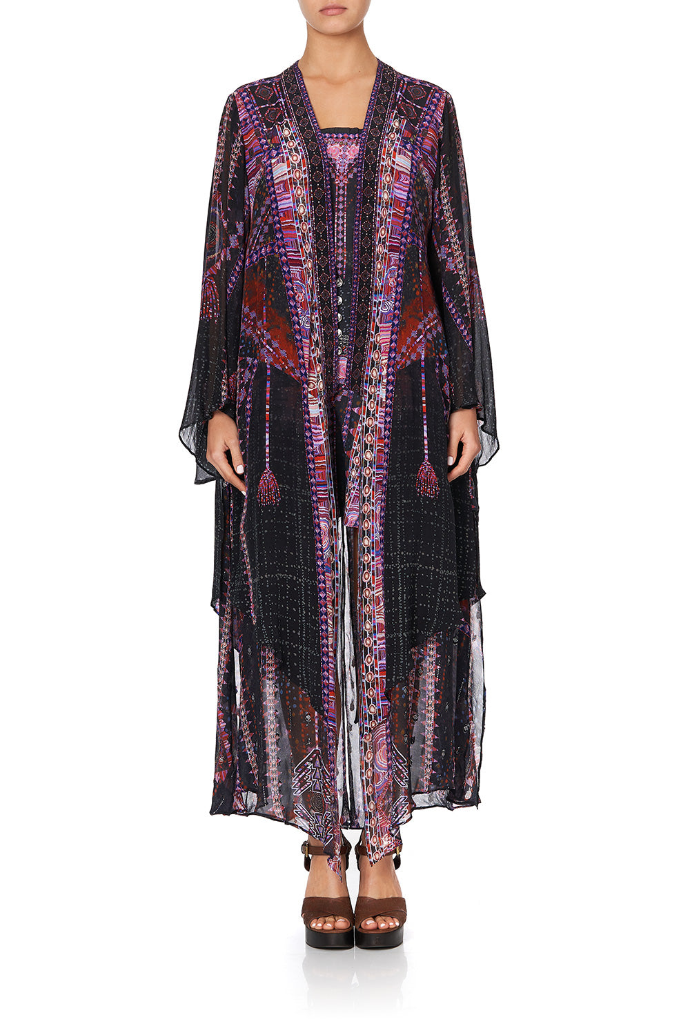 ROBE WITH DOUBLE LAYERED HEM MINA MINA