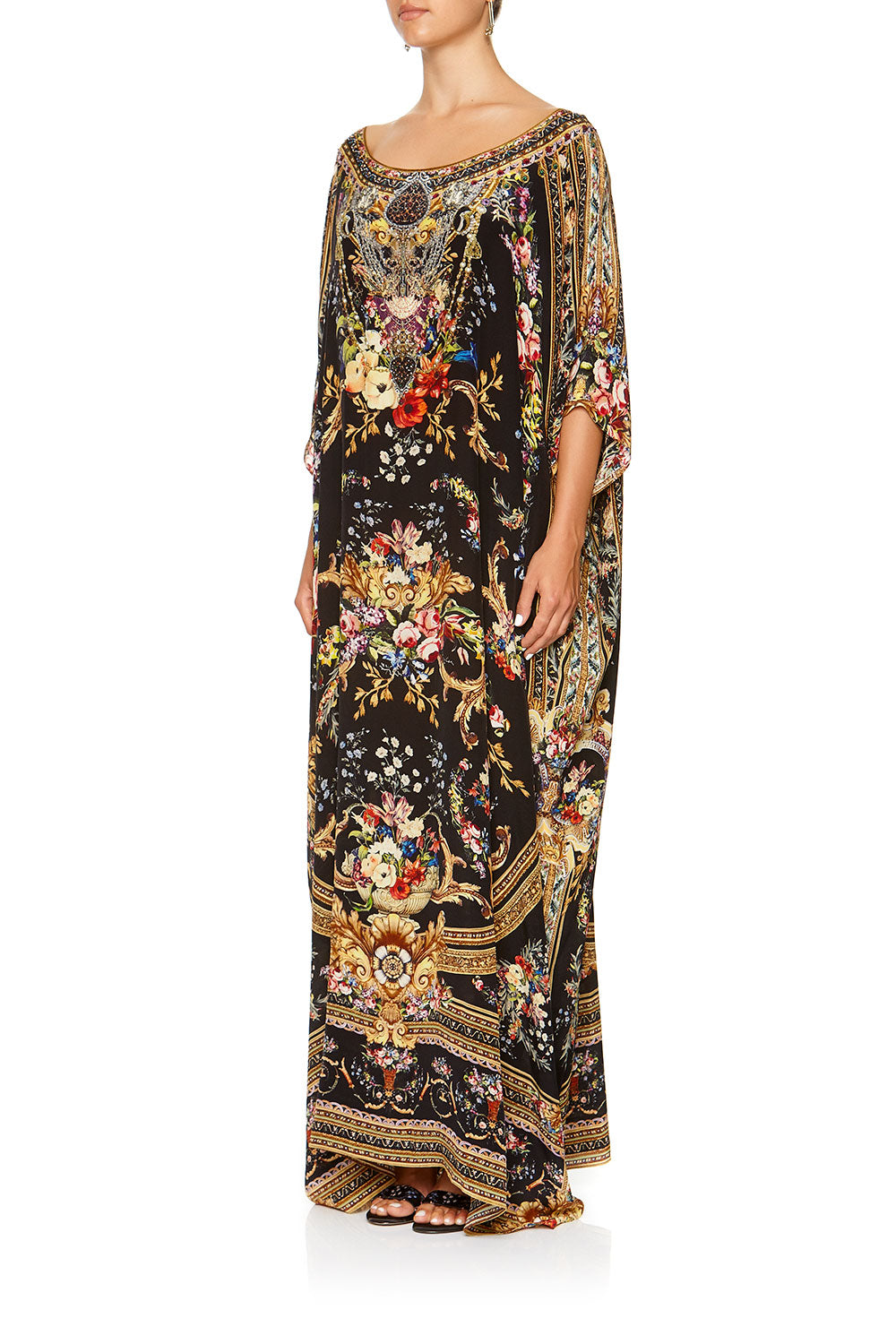 ROUND NECK KAFTAN FRIEND IN FLORA