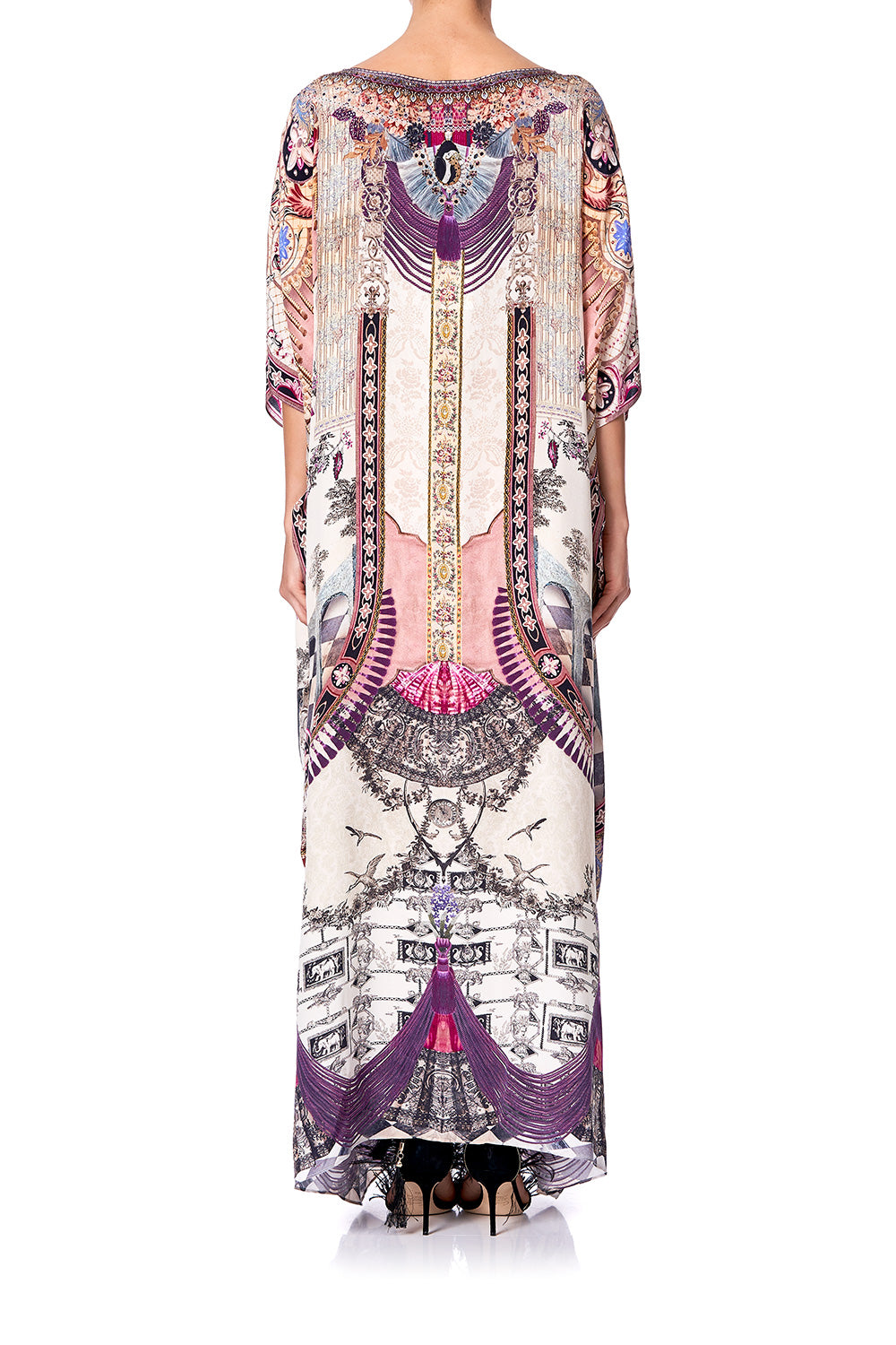 ROUND NECK KAFTAN VIOLET CITY