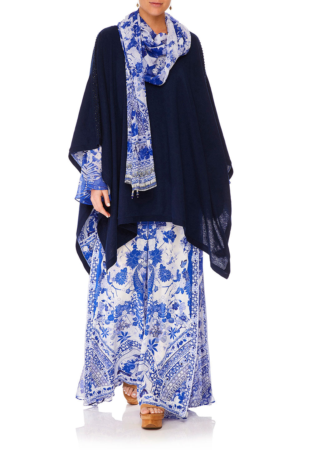 CAMILLA THE FAN SEA LONG SCARF