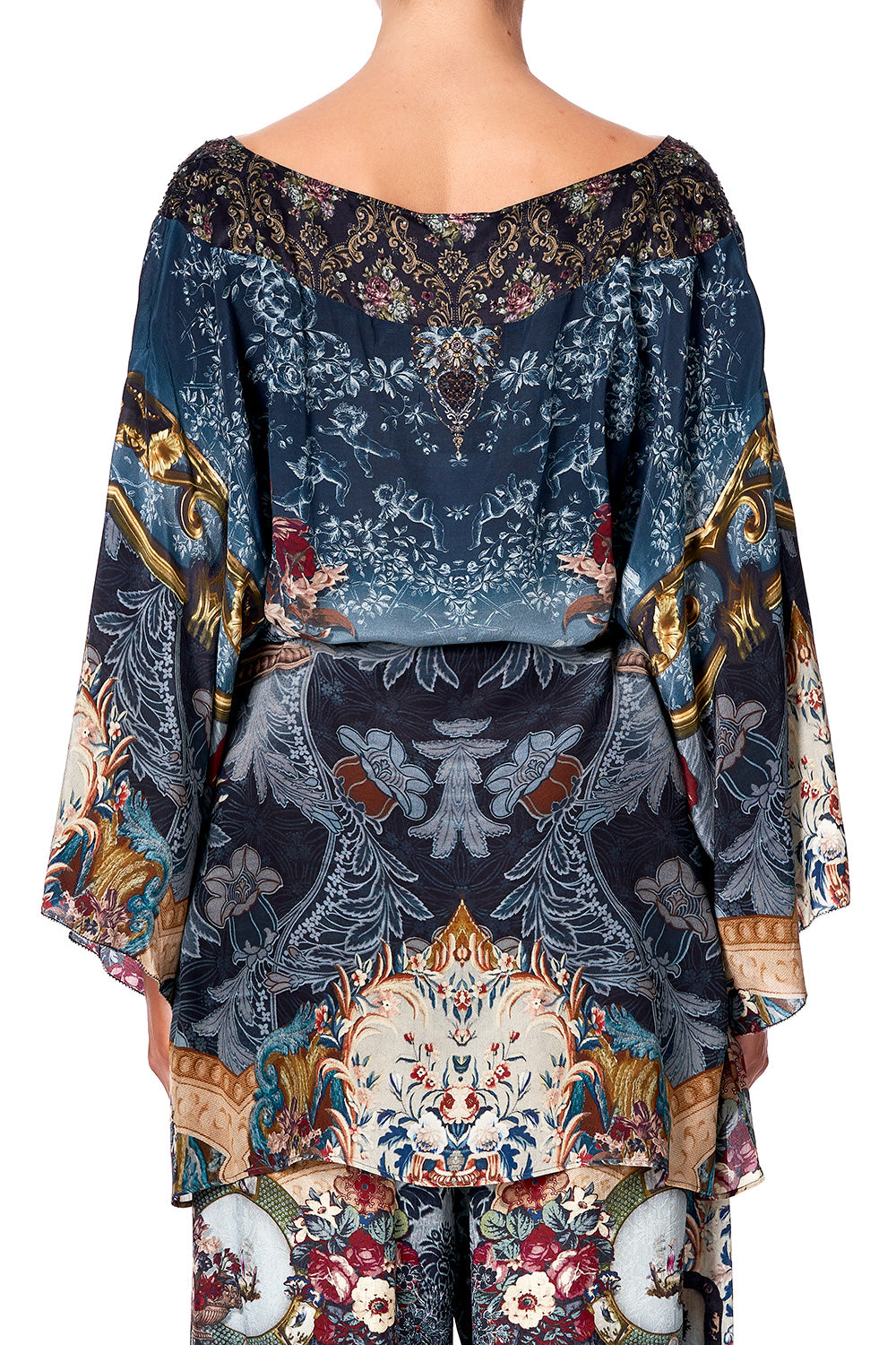 ROUND NECK TOP WITH BELT HOTEL BOHEME