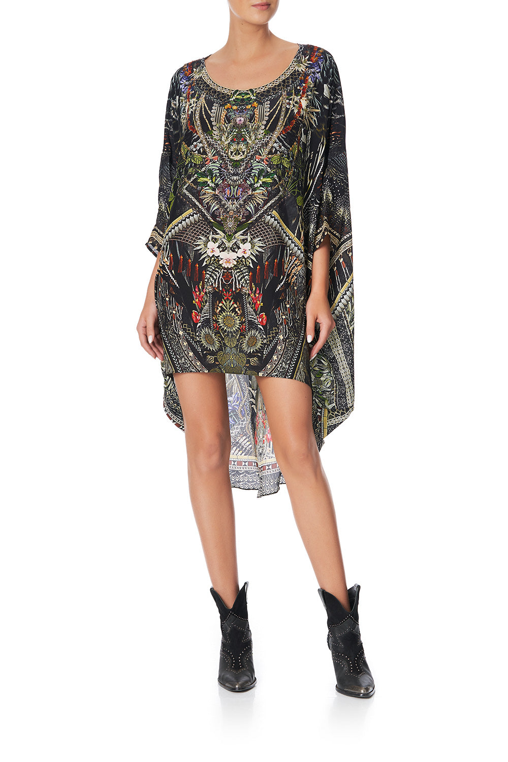 SCOOP BACK HEM DRESS BOTANICAL CHRONICLES