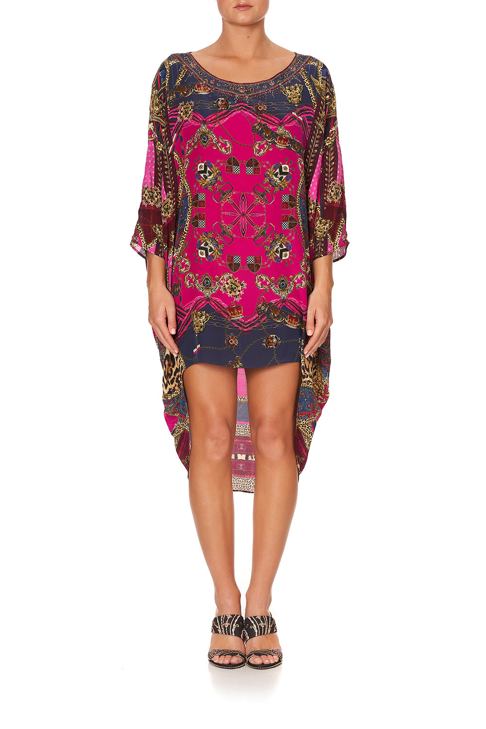 SCOOP BACK HEM DRESS DINING HALL DARLING