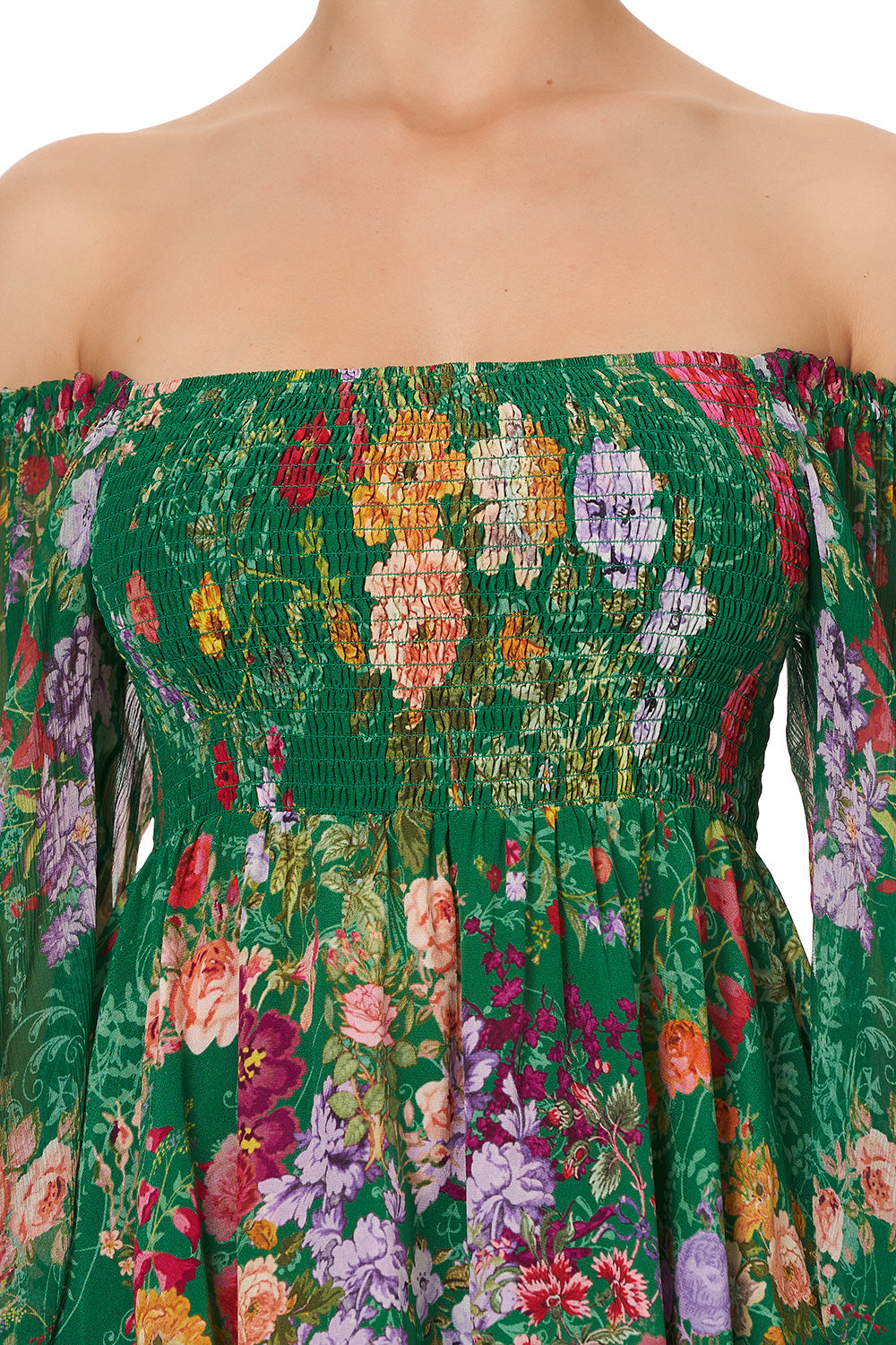 SHIRRED BODICE BLOUSE DIARIES FROM A VILLA