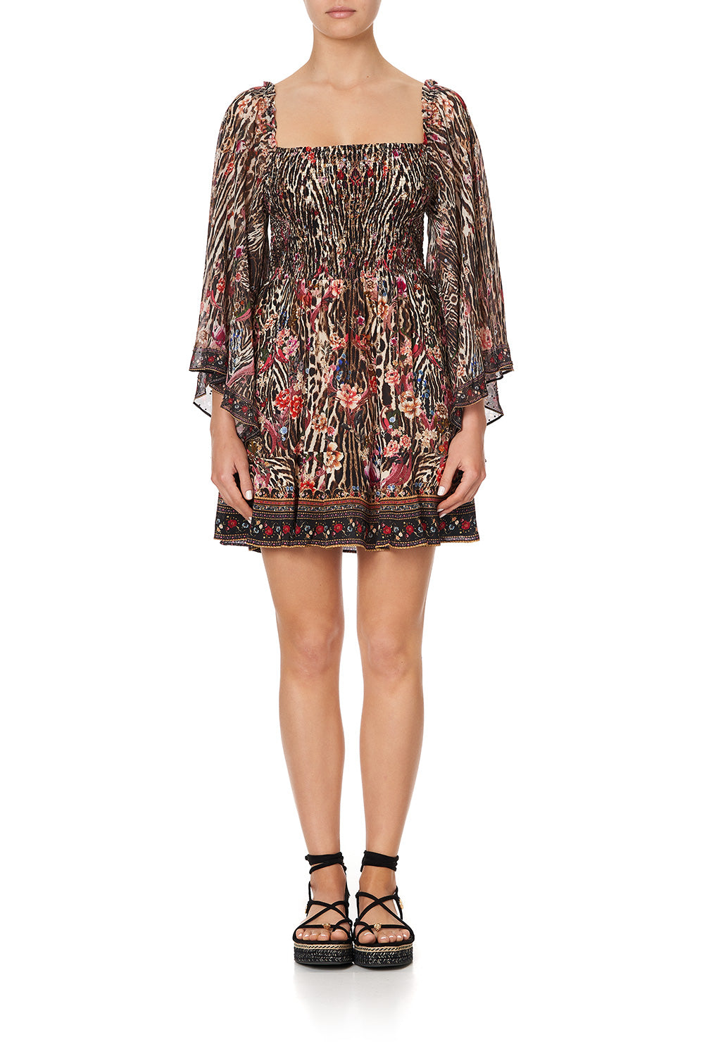 SHIRRED BODICE MINI DRESS LIV A LITTLE