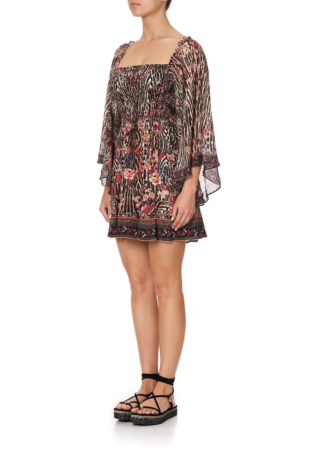 SHIRRED BODICE MINI DRESS LIV A LITTLE