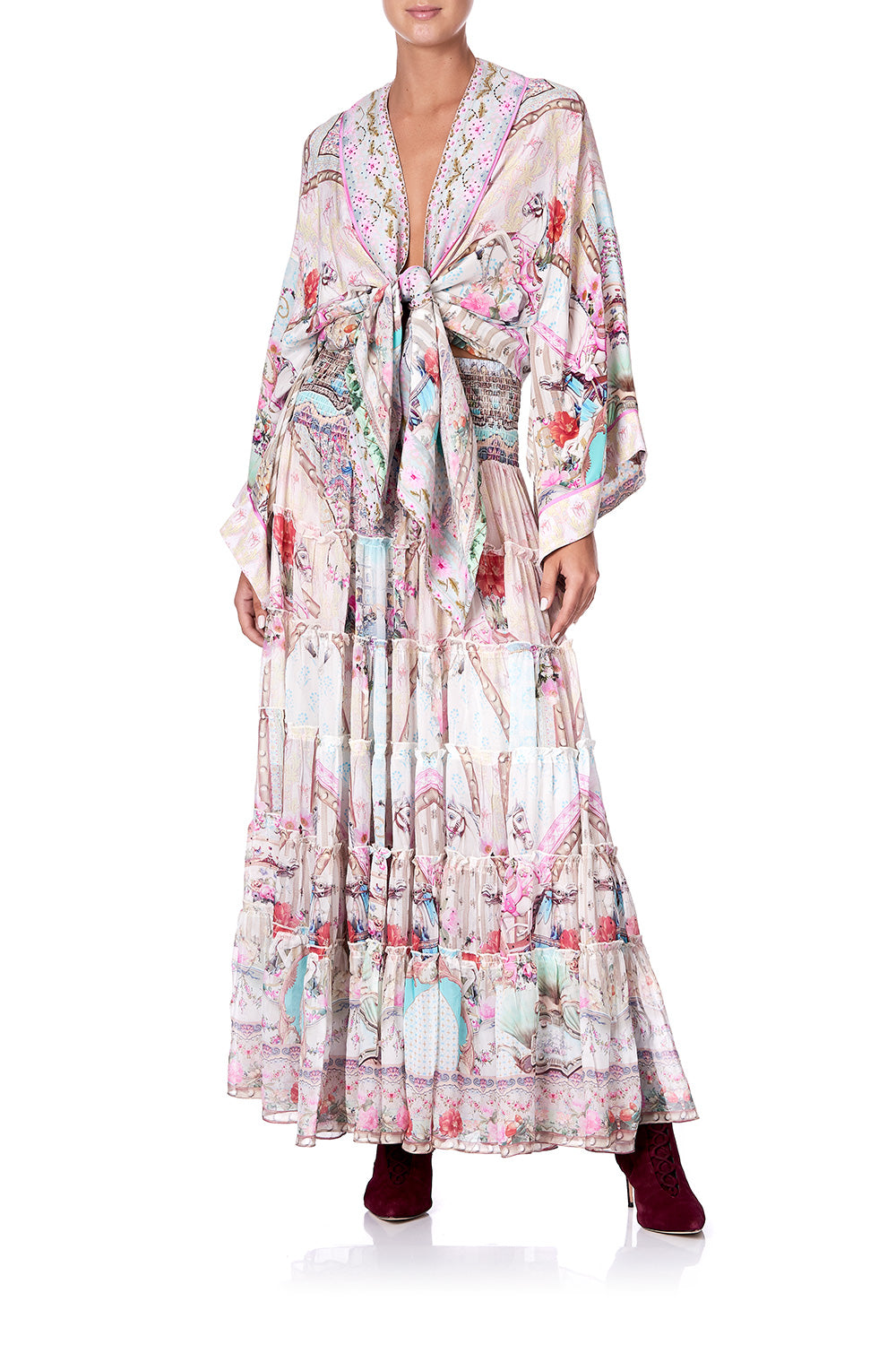 SHEER TIERED CIRCLE SKIRT CAROUSEL MADEMOISELLE